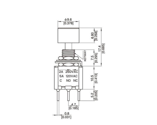 Push Button Switch On-(Off) for Racing Wheels