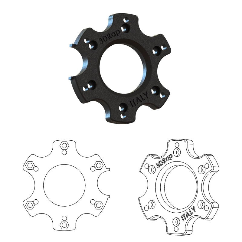 Custom Wheel Adapter / Hub + Buttons [Thrustmaster T300 / TX] (PC, PS, XBox)