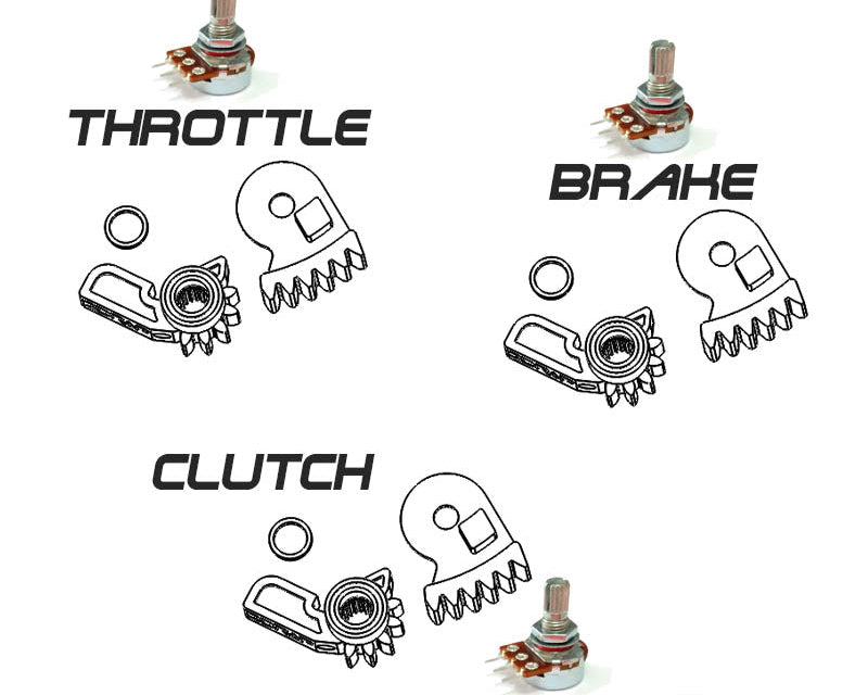 Potentiometer Replacement KIT - Logitech Pedals solution by 3DRap [Logitech] (PC)