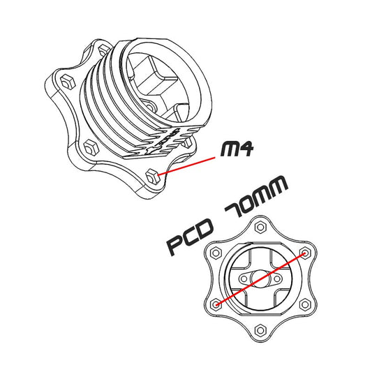 QR / Adapter / Hub – PCD 70mm, 74mm or 50,8mm [Thrustmaster] (PC, PS4, PS5, XBox)